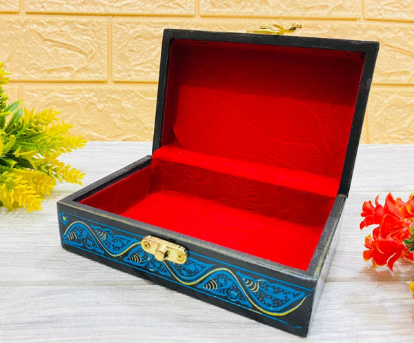Small Laquer Art Mini Jewelry Box - Red I Lauqer art Craft Decorative –  Decor In Home