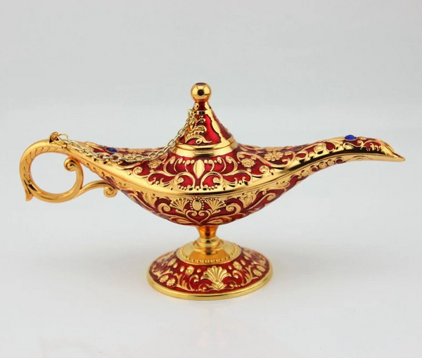 Metal Aladdin Genie Lamps Legend Aladdin Magic Lamp - Red I Medium