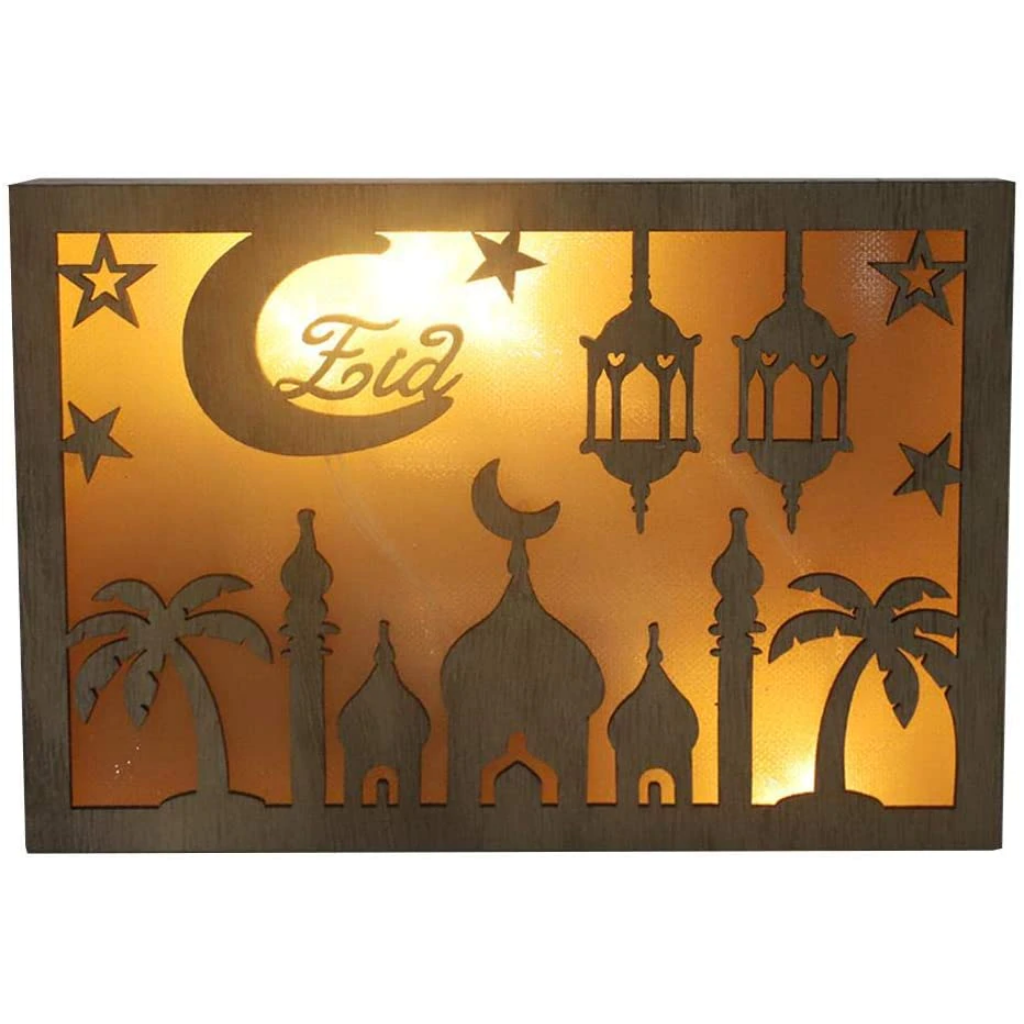 Islamic Ramadan Light up Frame - Eid with Mosque and lamps