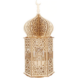 DIY Wooden Lamp with LED night Light - For Ramadan, Bedroom, Eid, Birthday, Holiday Gift