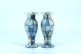 2 Piece Marble Onyx Design Vase Set - Turquoise