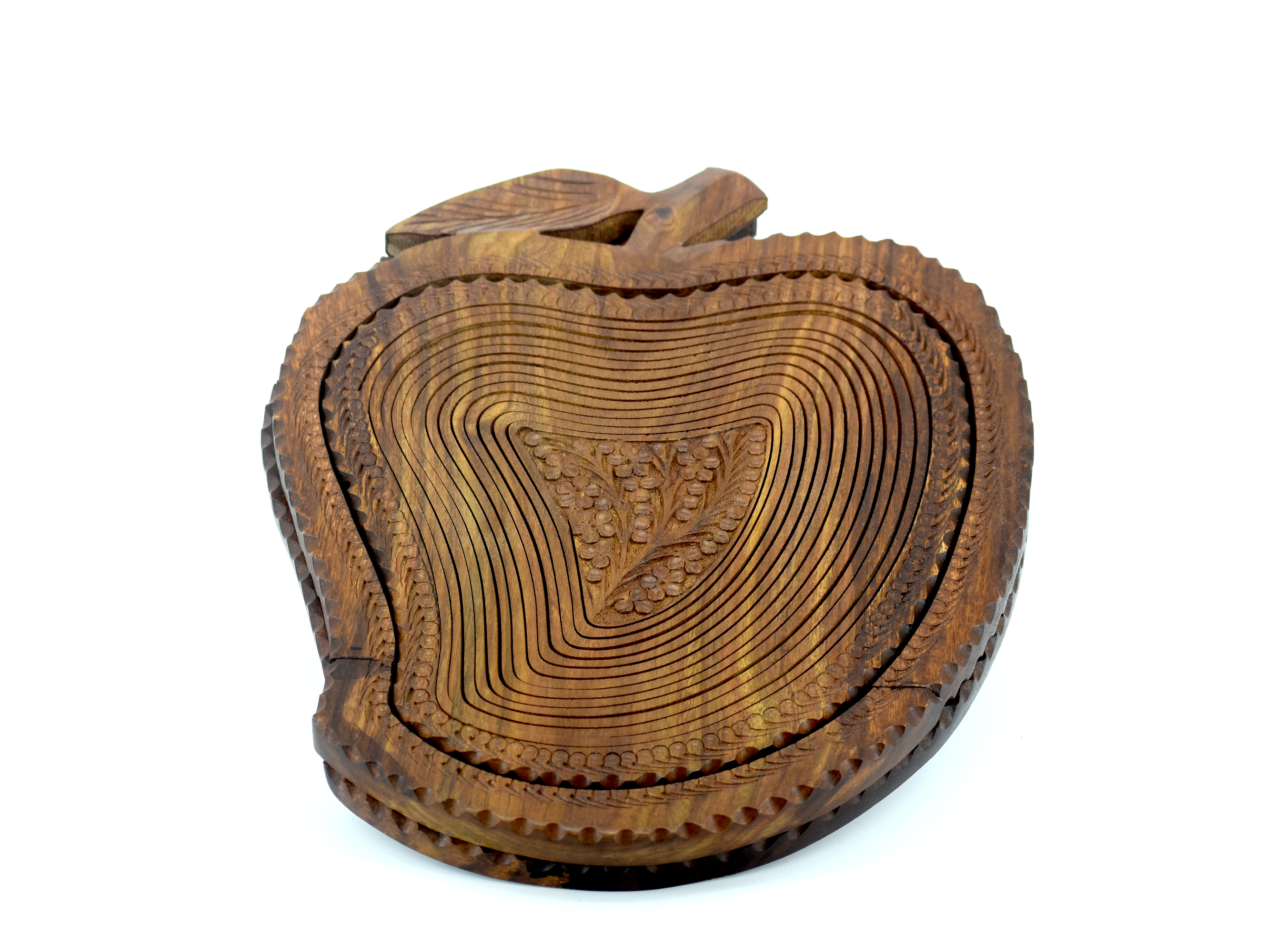 Mango - Small 1 Compartment Basket I Folding Wooden Basket I Collapsible Adjustable Basket I Decorative Rosewood color I Gift for Mom Wedding Gift Christmas