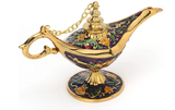 Metal Aladdin Genie Lamps Legend Aladdin Magic Lamp - Purple I Medium I Pakistani Artisan Design I Decoration Piece Accent