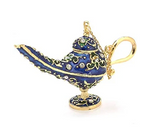 Metal Aladdin Genie Lamps Legend Aladdin Magic Lamp - Turquoise I Small I Pakistani Artisan Design I Decoration Piece Accent