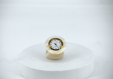Round Table Clock - White